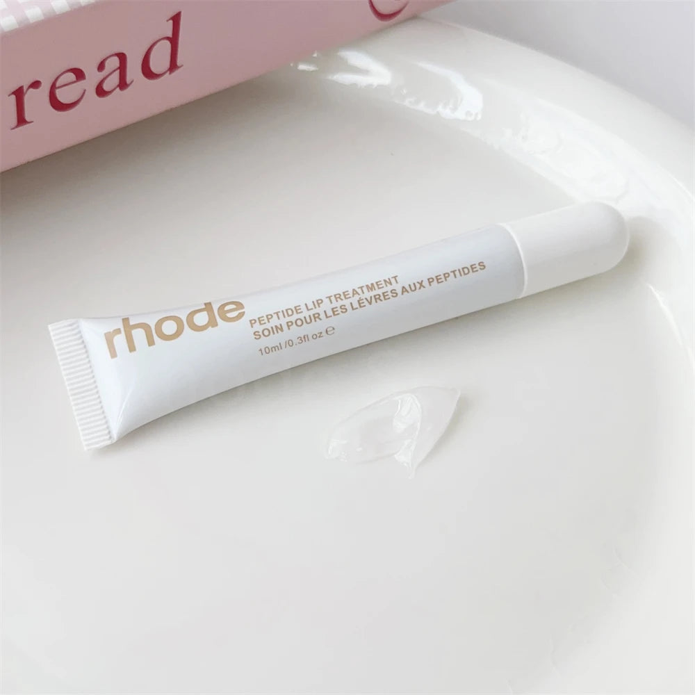 Rhode Makeup Lip Gloss Case Moisturizing Lip Glaze Oil Long Lasting Nourishing Lipstick Care Ins Salty Tan Raspberry with Box
