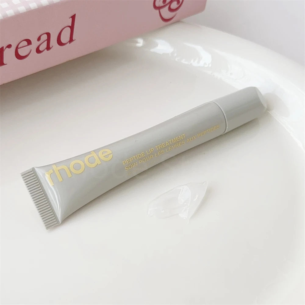 Rhode Makeup Lip Gloss Case Moisturizing Lip Glaze Oil Long Lasting Nourishing Lipstick Care Ins Salty Tan Raspberry with Box