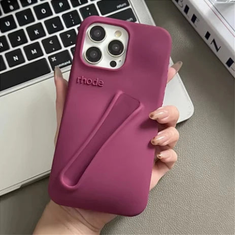 DIY Rhode Lipstick Silicone Toast Case For iPhone 13 16 15 Pro Max 12 11 14 Plus Espresso Lip Gloss Holder Ins Hot Phone Cover