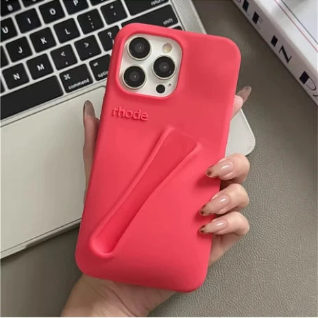 DIY Rhode Lipstick Silicone Toast Case For iPhone 13 16 15 Pro Max 12 11 14 Plus Espresso Lip Gloss Holder Ins Hot Phone Cover