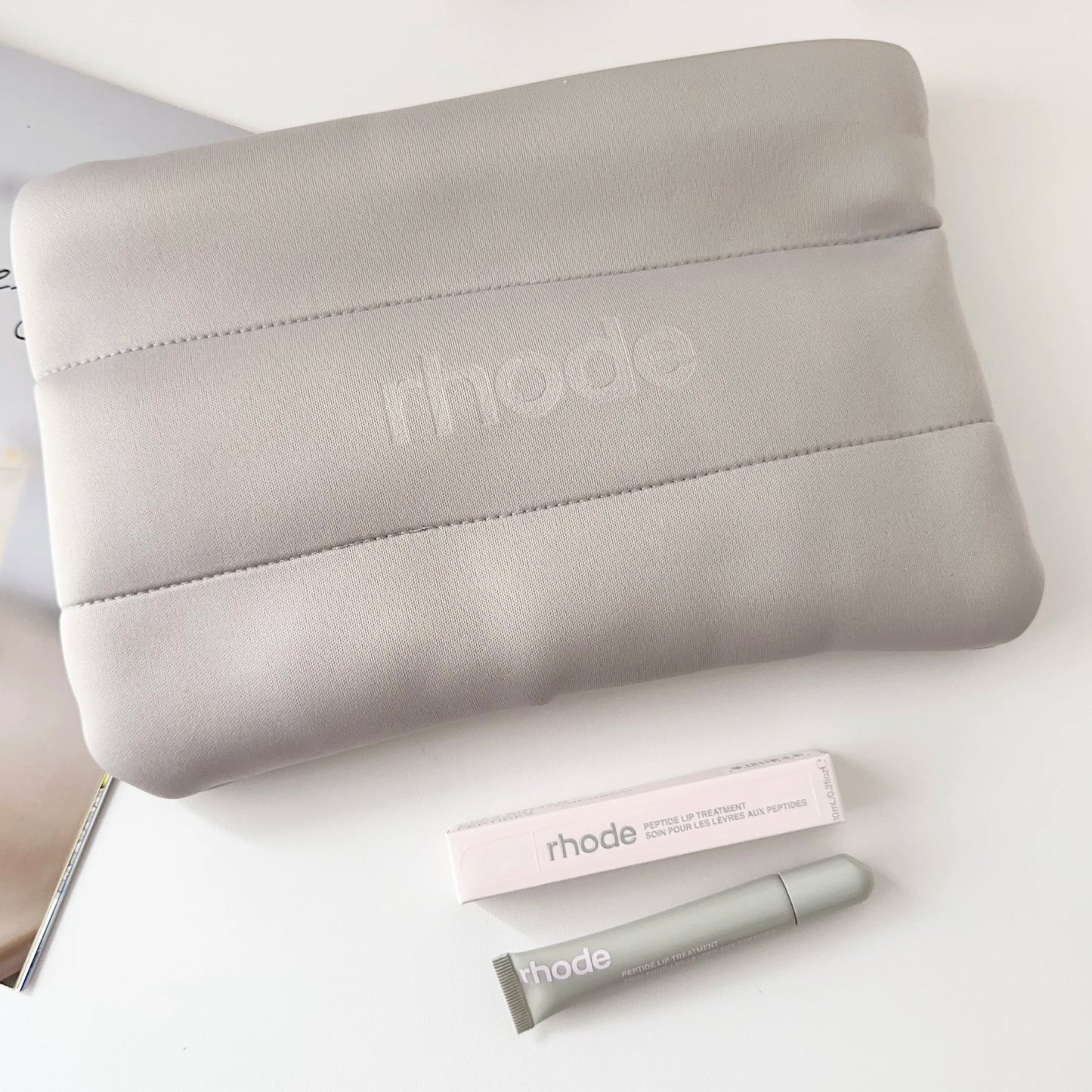 Fashion Rhode Cosmetic Bag Cosmetics Lipstick Jewelry Package Gift Large Capacity Bag For Girl Birthday Gifs With Lip Gloss
