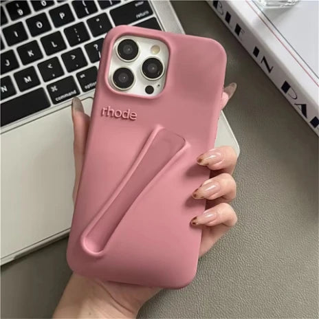DIY Rhode Lipstick Silicone Toast Case For iPhone 13 16 15 Pro Max 12 11 14 Plus Espresso Lip Gloss Holder Ins Hot Phone Cover