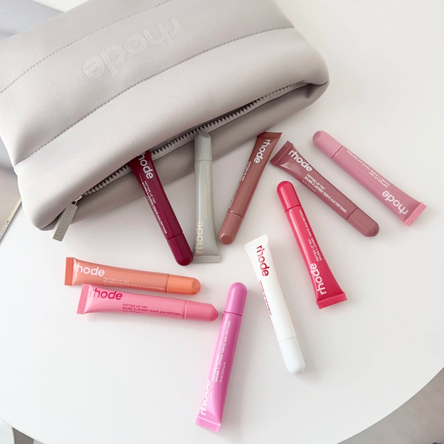 Fashion Rhode Cosmetic Bag Cosmetics Lipstick Jewelry Package Gift Large Capacity Bag For Girl Birthday Gifs With Lip Gloss