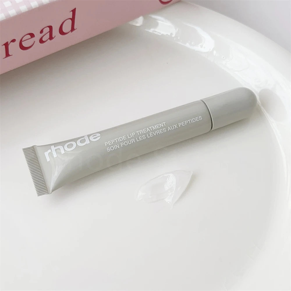 Rhode Makeup Lip Gloss Case Moisturizing Lip Glaze Oil Long Lasting Nourishing Lipstick Care Ins Salty Tan Raspberry with Box