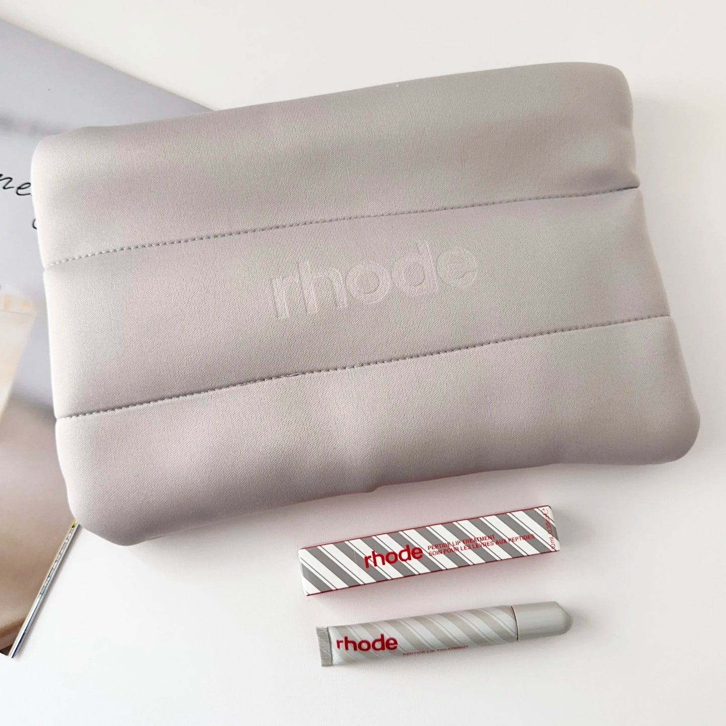 Fashion Rhode Cosmetic Bag Cosmetics Lipstick Jewelry Package Gift Large Capacity Bag For Girl Birthday Gifs With Lip Gloss