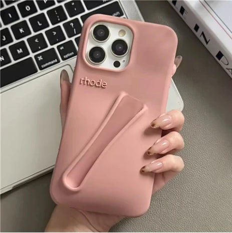 DIY Rhode Lipstick Silicone Toast Case For iPhone 13 16 15 Pro Max 12 11 14 Plus Espresso Lip Gloss Holder Ins Hot Phone Cover