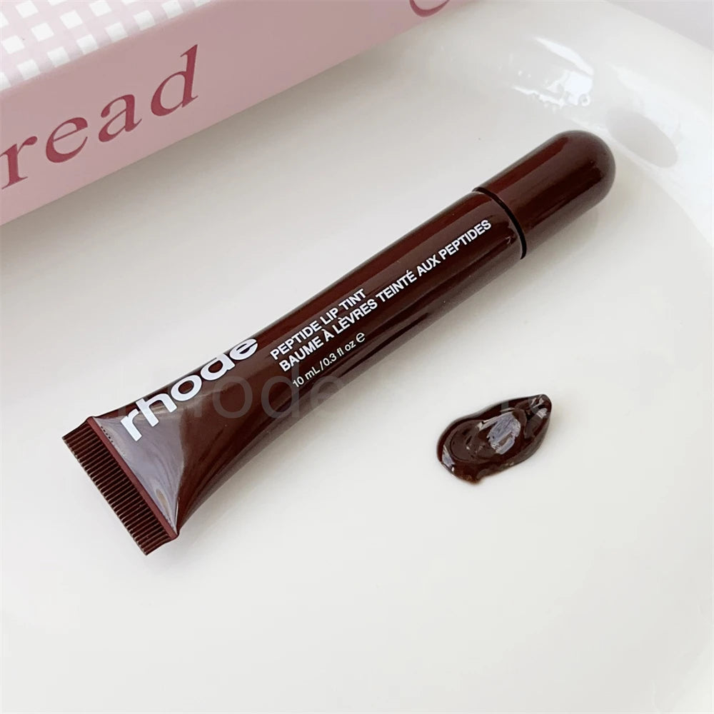 Rhode Makeup Lip Gloss Case Moisturizing Lip Glaze Oil Long Lasting Nourishing Lipstick Care Ins Salty Tan Raspberry with Box
