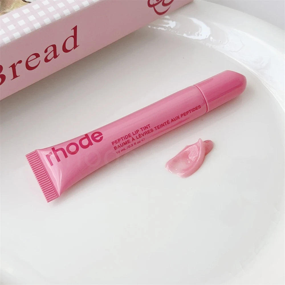 Rhode Makeup Lip Gloss Case Moisturizing Lip Glaze Oil Long Lasting Nourishing Lipstick Care Ins Salty Tan Raspberry with Box