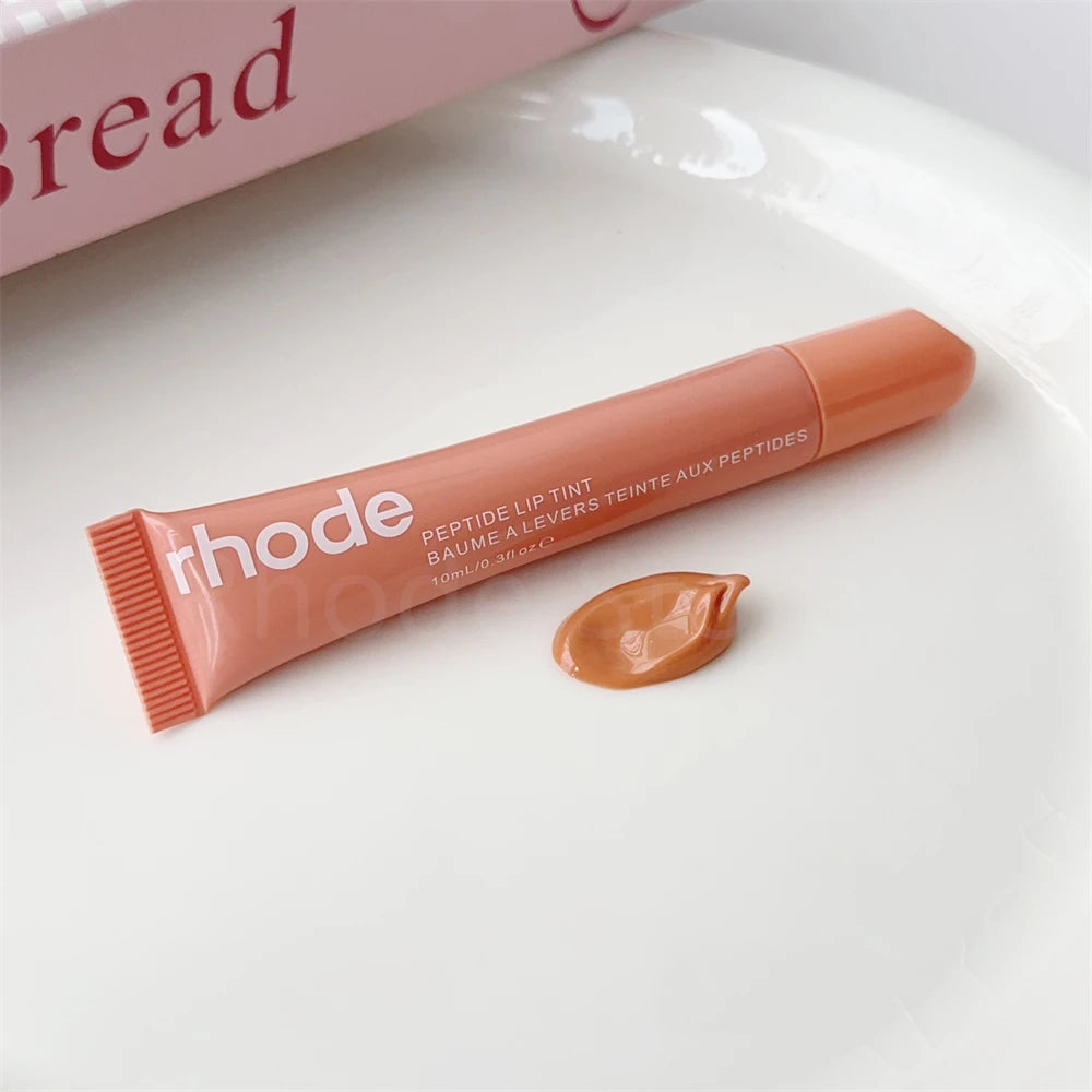 Rhode Makeup Lip Gloss Case Moisturizing Lip Glaze Oil Long Lasting Nourishing Lipstick Care Ins Salty Tan Raspberry with Box