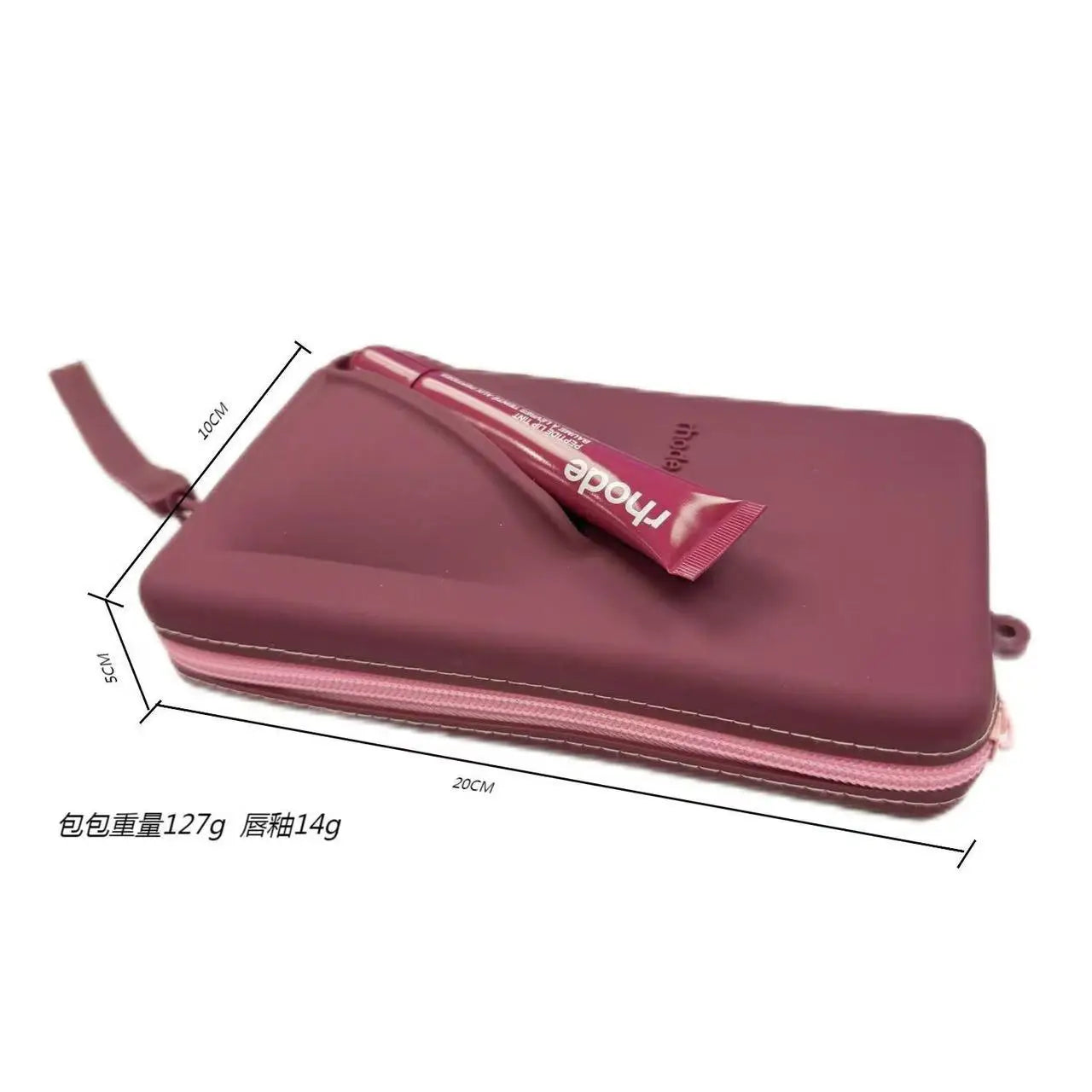 Rhode Lip Gloss Holder Bag Designer Phone Case for iPhone 16 Samsung Galaxy Universal Luxury Silicone Lipstick Make-up Lip Balm